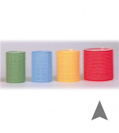 Bigoudis Velcro Rouge 3pcs diamétre 60mm