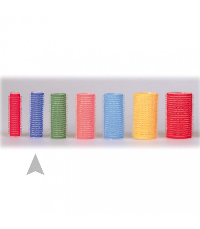 Bigoudis Velcro Bleu 6pcs diamètre 15mm