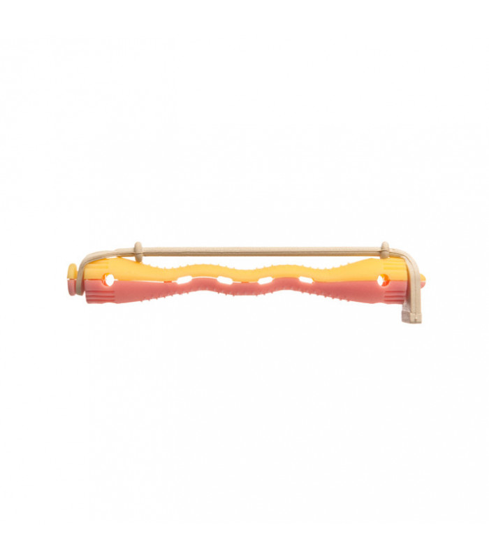Bigoudis Permanente ondulés rose-jaune diam. 7mm /12