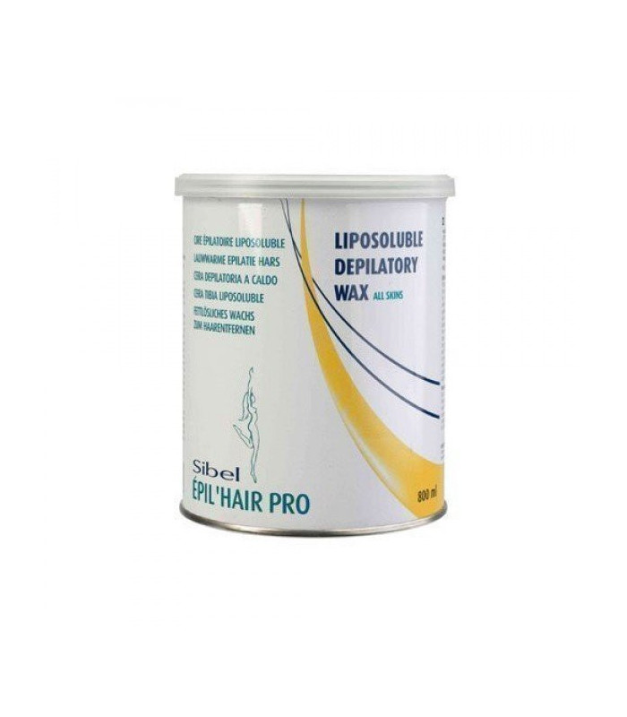 Pot de cire jaune 800 ml AVEC bandes tous types de peaux SIBEL