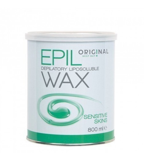 Pot de cire épilation AVEC bandes toute peaux 800 ml verte Epil Wax