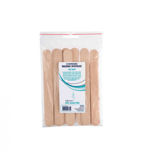 Spatules bois pour épilation à la cire 15*1.8 cm 10 pièces