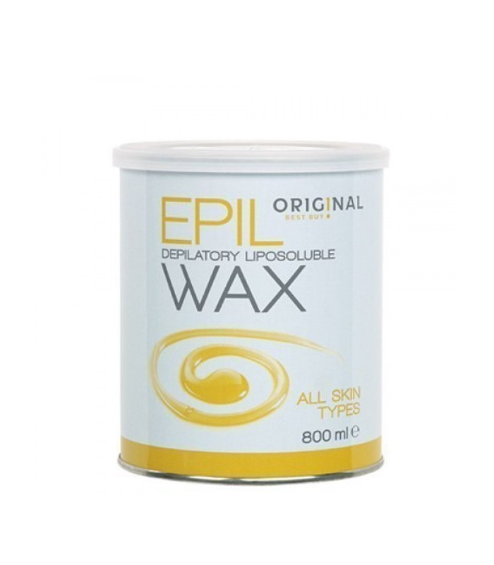 Pot de cire épilation AVEC bandes toutes peaux 800 ml jaune Epil Wax