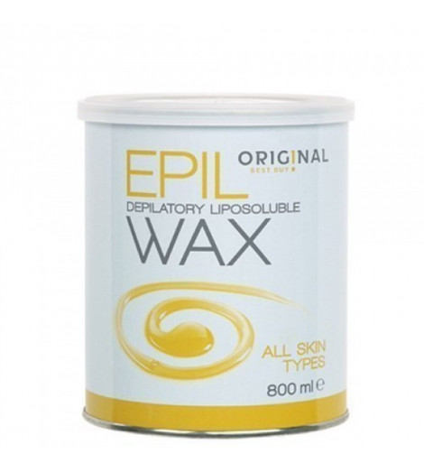 Pot de cire épilation AVEC bandes toutes peaux 800 ml jaune Epil Wax