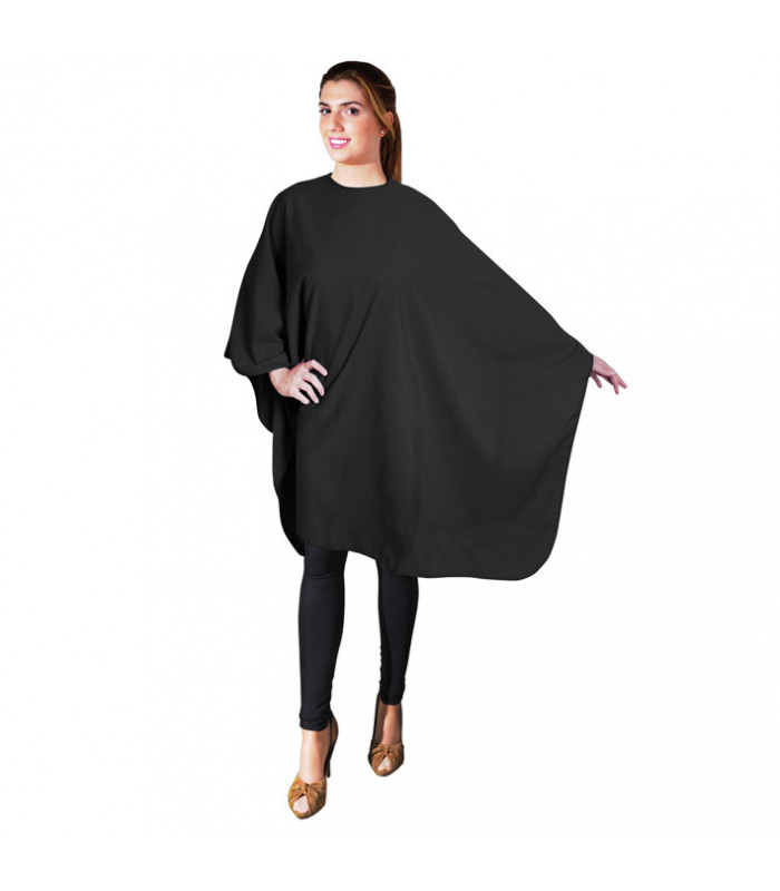 Cape de coupe nylon noir 140*135 cm velcro Eurostil