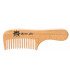 Peigne avec manche barbe et moustache en bois