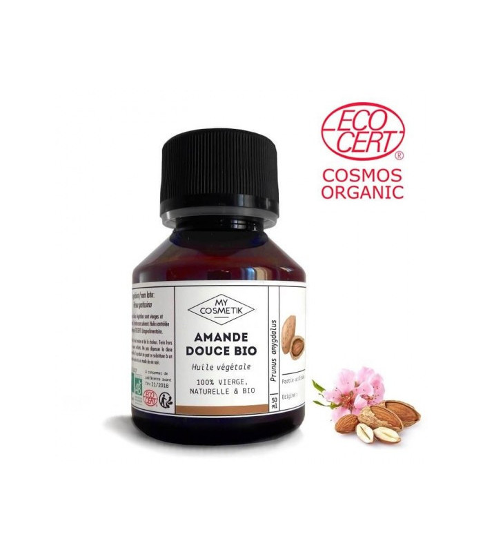 Huile végétale Amande douce bio 100ml MY COSMETIK