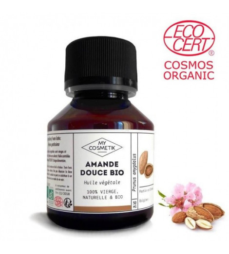 Huile végétale Amande douce bio 100ml MY COSMETIK
