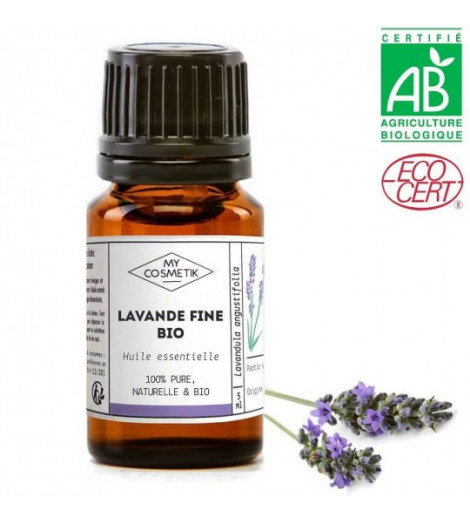 Huile essentielle de Lavande fine bio 10ml avec packaging MY COSMETIK