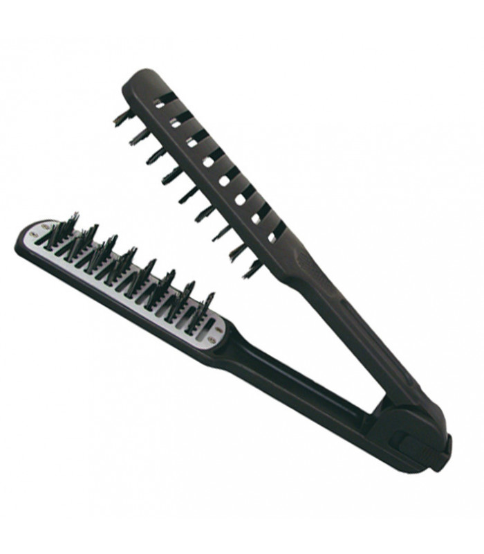 Brosse thermique de lissage double nylon