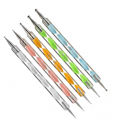 Outils à marbrer pour la manucure/ lot de 5
