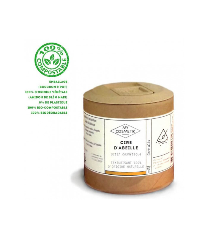 Cire d'abeille 50g en pot végétal My Cosmetik