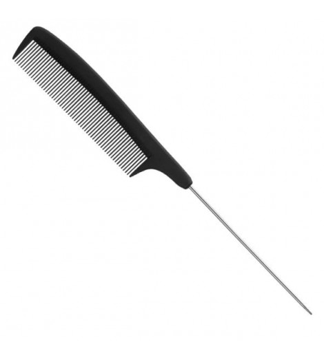 Peigne carbonne metal à queue 223 mm