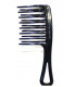 Peigne afro double dents décentrées avec manche