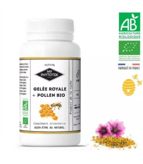 Gélules de gelée royale + pollen Bio x90