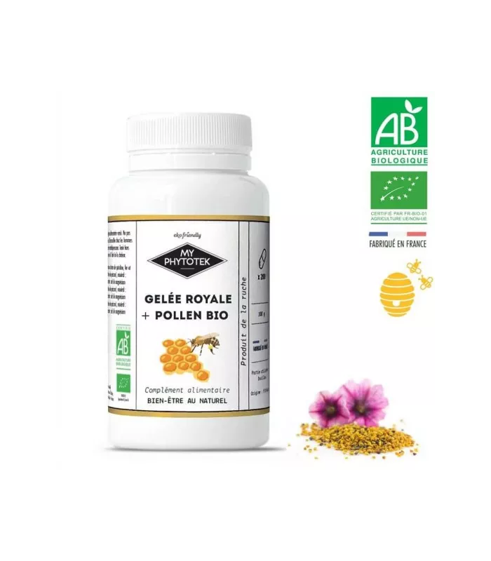 Gélules de gelée royale + pollen Bio x90