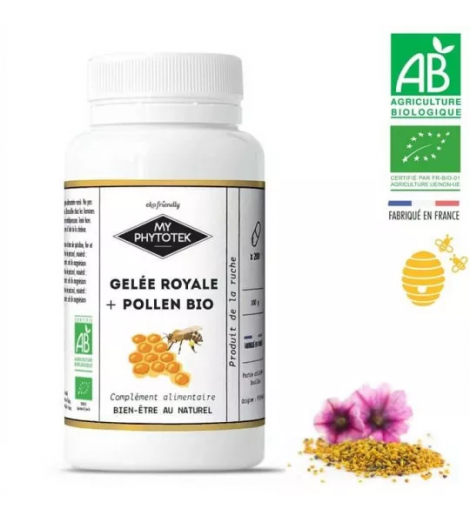 Gélules de gelée royale + pollen Bio x90