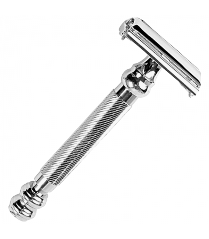 Rasoir de sûreté papillon manche chromé extra long 10.1 cm Parker