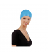 Bonnet mèches caoutchouc bleu Sibel