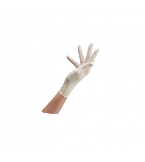 Gants latex paquet de 100 coloris BLANC taille M