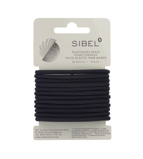 Elastiques épais pour cheveux Sibel Noir