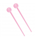 Piques Plastiques Roses 36pcs