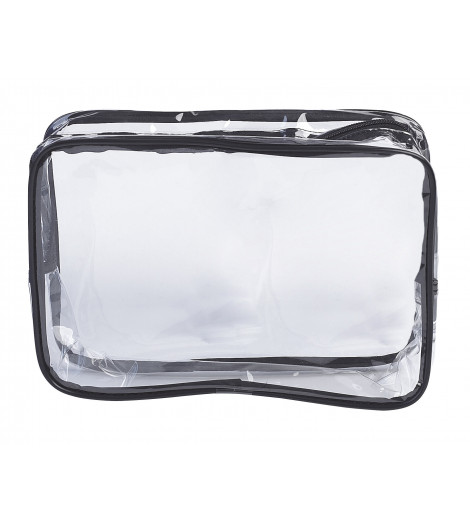 Trousse rectangulaire noire transparente