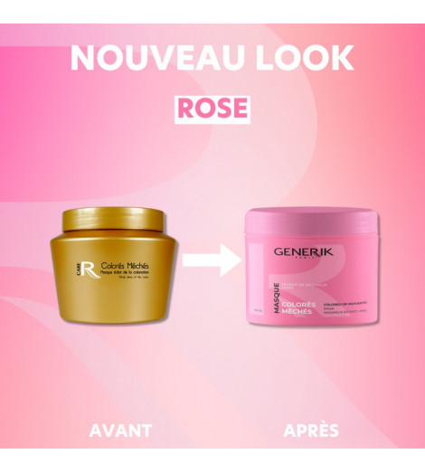 Masque cheveux colorés et/ou méchés 500ml Generik