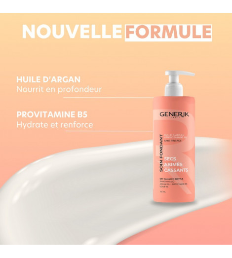 Soin Fondant cheveux secs et abimés cassants sans rinçage 150ml Generik