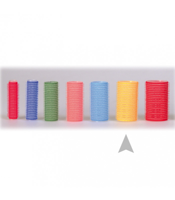 Bigoudis Velcro Jaune 6pcs diamètre 32mm