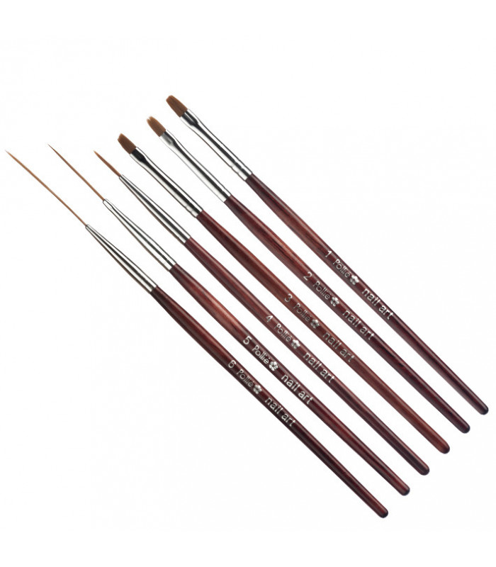 Set de 6 pinceaux Nail Art Pollié