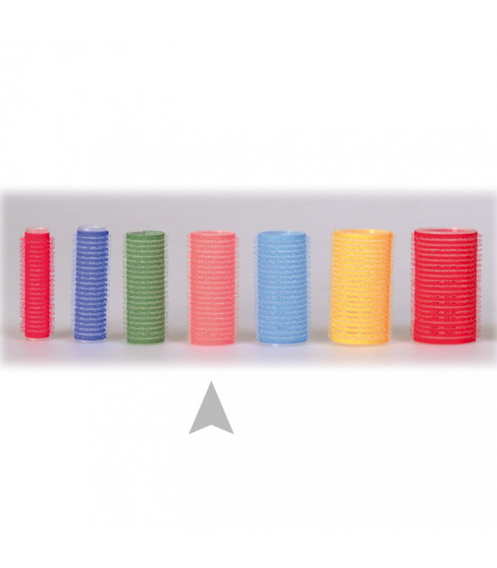 Bigoudis Velcro Rose 6pcs diamètre 24mm