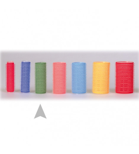 Bigoudis Velcro Vert 6pcs diamètre 21mm