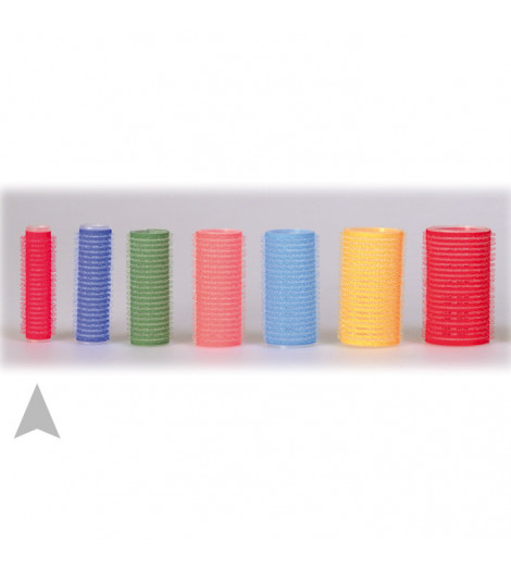 Bigoudis Velcro Rouge 6pcs diamètre 13mm